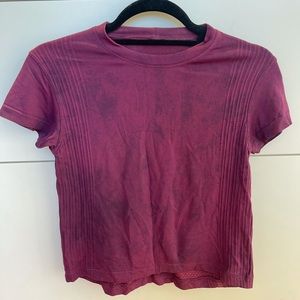 lululemon athletica Pink purple magenta Crop Top small workout